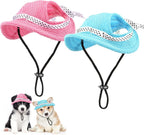 Frienda dog princess hat front view in blue and pink