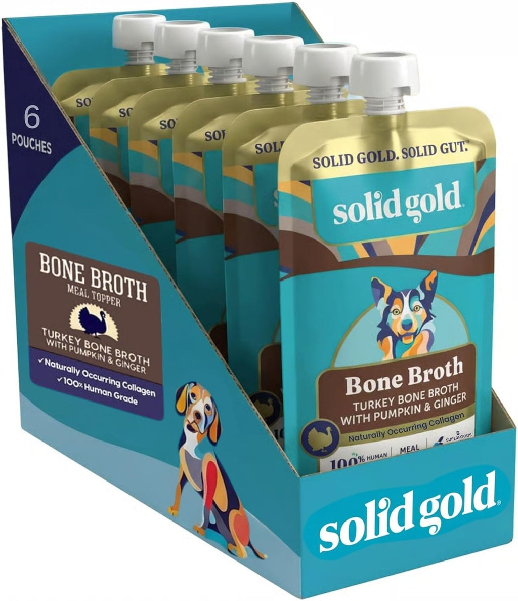 Solid Gold Beef Bone Broth for Dogs - Limited Ingredient Bone Broth Dog Food Toppers for Picky Eaters with Collagen & Superfoods - Dog Gravy Topper for Dry Food - Gut Health & Hydration - 12 Pack - Image 13