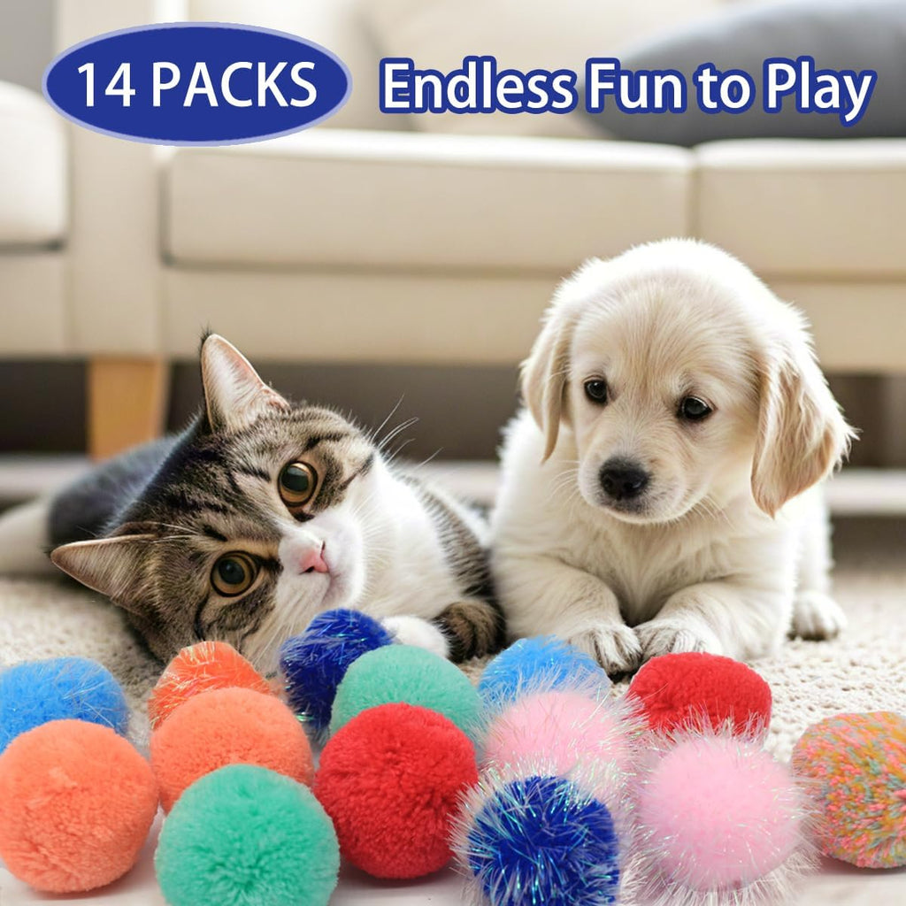 WaoDoing sparkle tinsel balls for cats