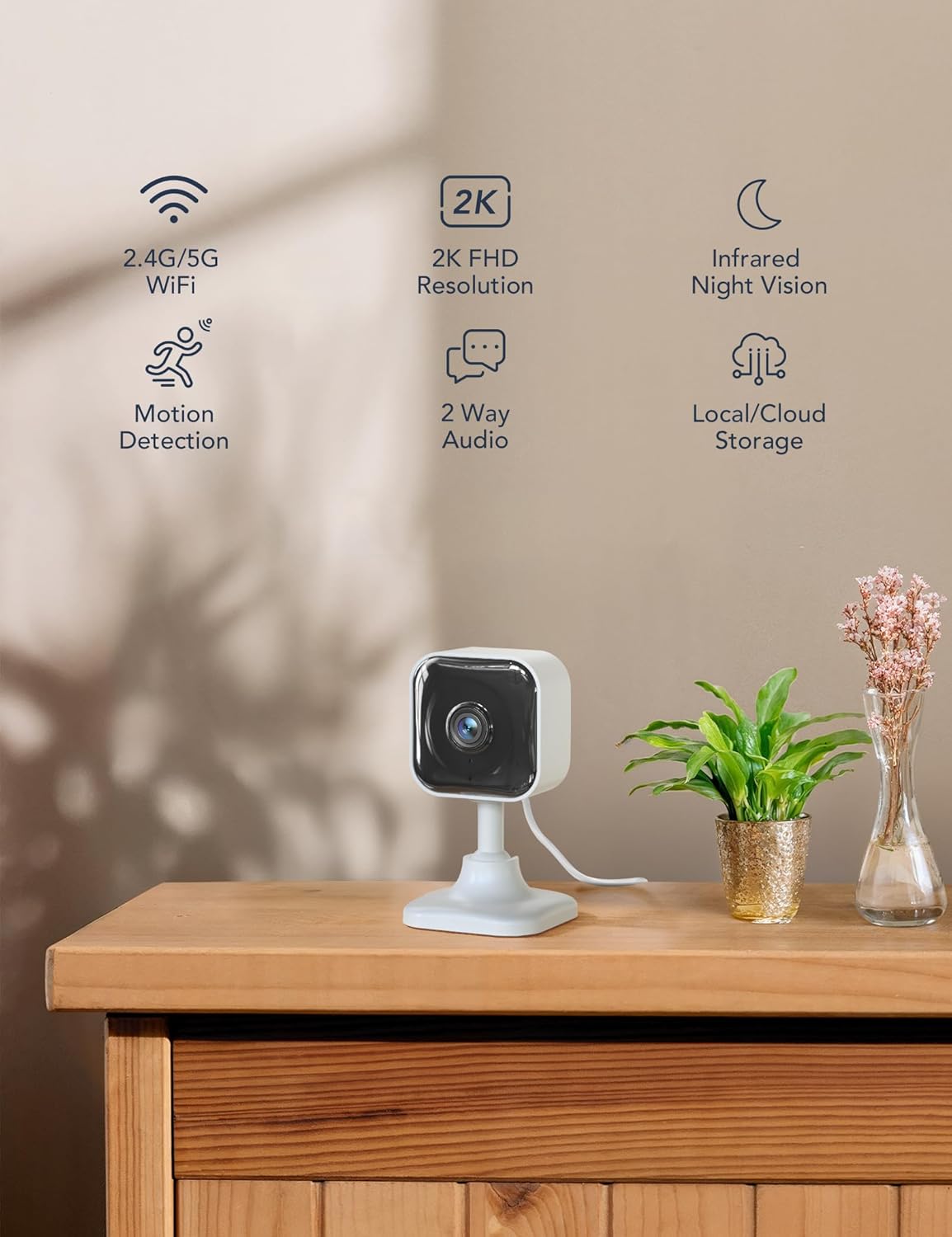 Two pack Gncc Gc4 wifi security cameras for home monitoring