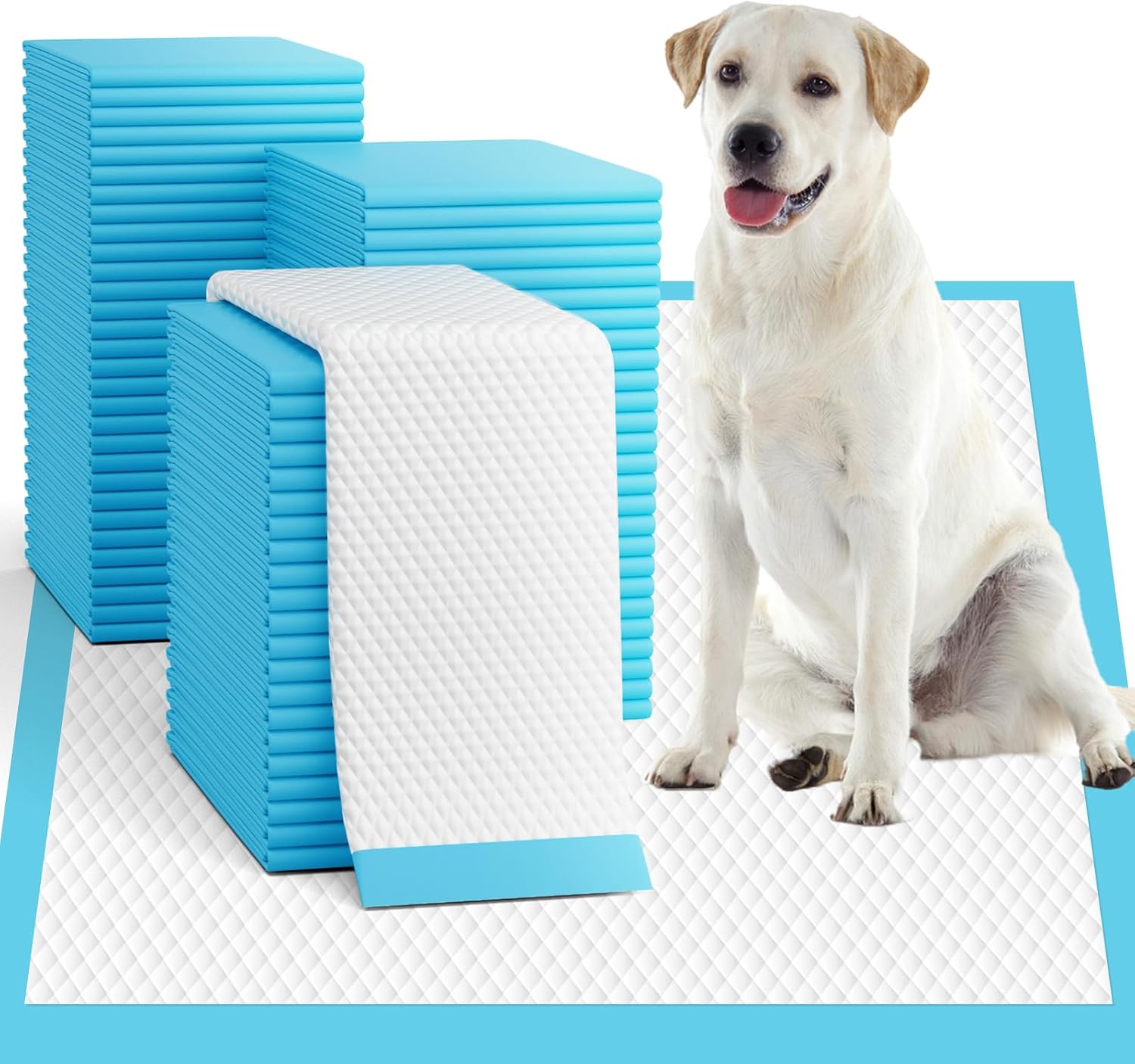 Puppy Pads XL 100 Count, Dog Pee Pads Extra Large, 34"x28" Pee Pads for Dogs, X-Large Disposable Dog Training Pads Super Absorbent&Leak-Proof, Crate Potty Piddle Pads for Doggy, Pet Supplies - Image 11