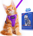 Halypet Cat Harness and Leash Set [ MAX Safety Third Generation ] Escape Proof Soft Adjustable Cat Leash Breathable Comfortable Vest Easy to Wear Kitten Harness for Outdoor Walking Black - Image 13