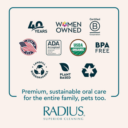 Healthy dog smile after using Radius organic toothpaste
