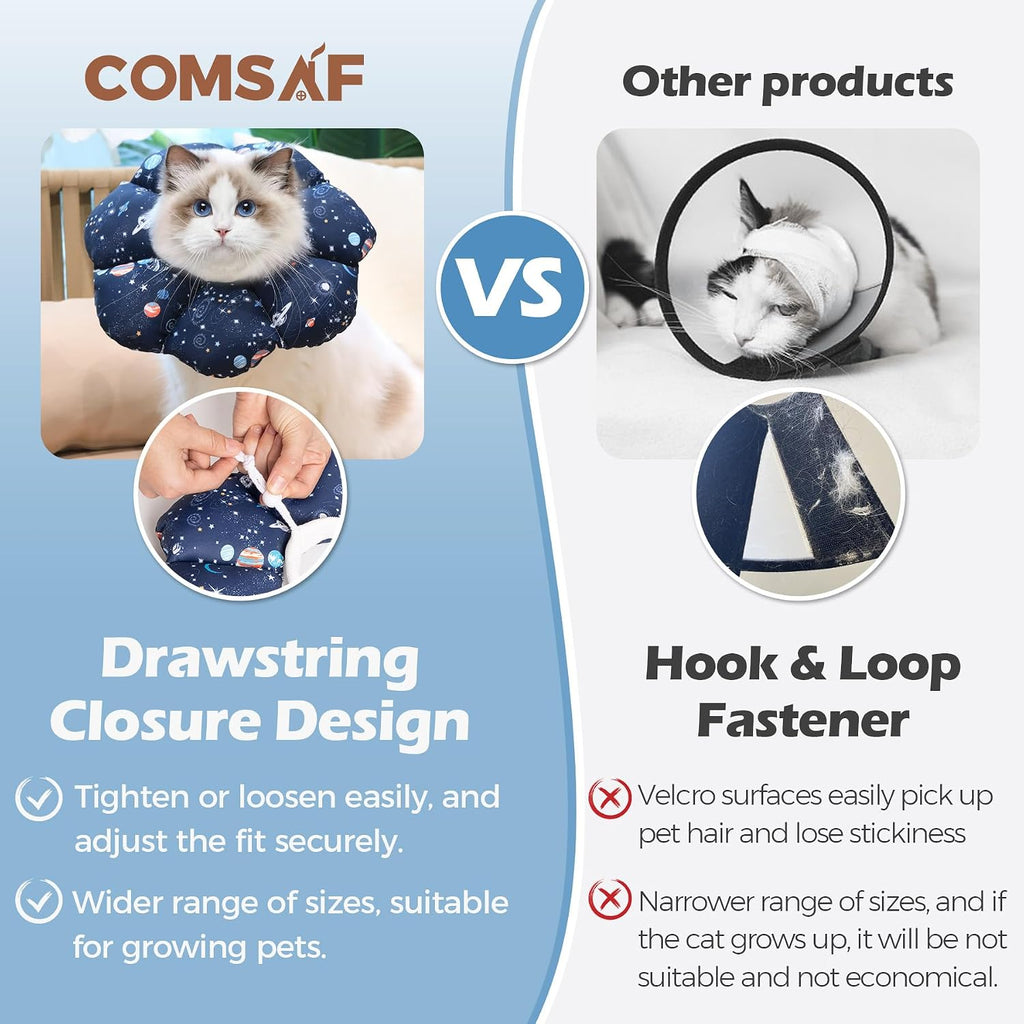 Stress free soft pet neck collar for kittens healing