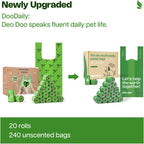 Extra thick leak proof green pet waste rolls