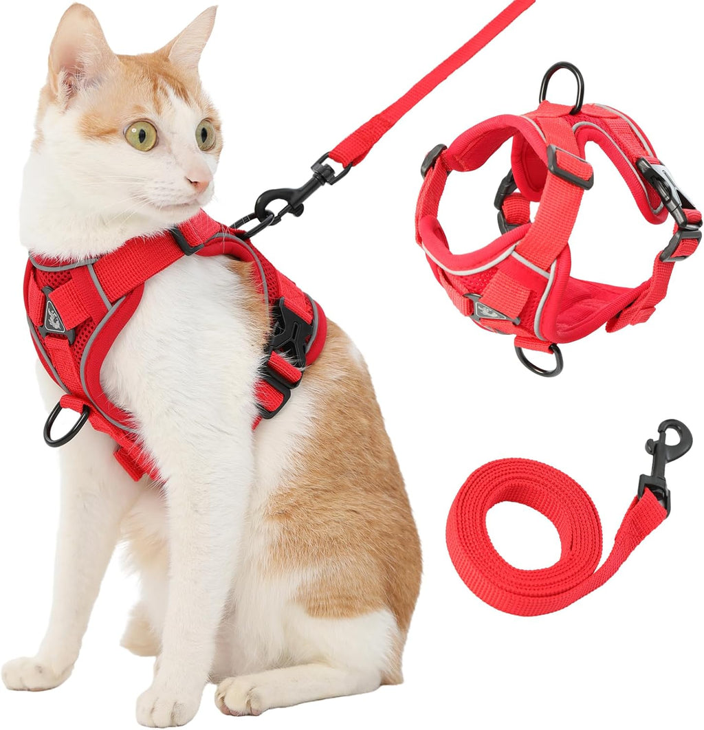 Cat Harness and Leash, Reflective Cat Harness Escape Proof for Walking, Adjustable Kitten Harness and Leash Set, 4 Buckles Easy Control Breathable Cat Vest Harness for All Types of Cats - Image 9