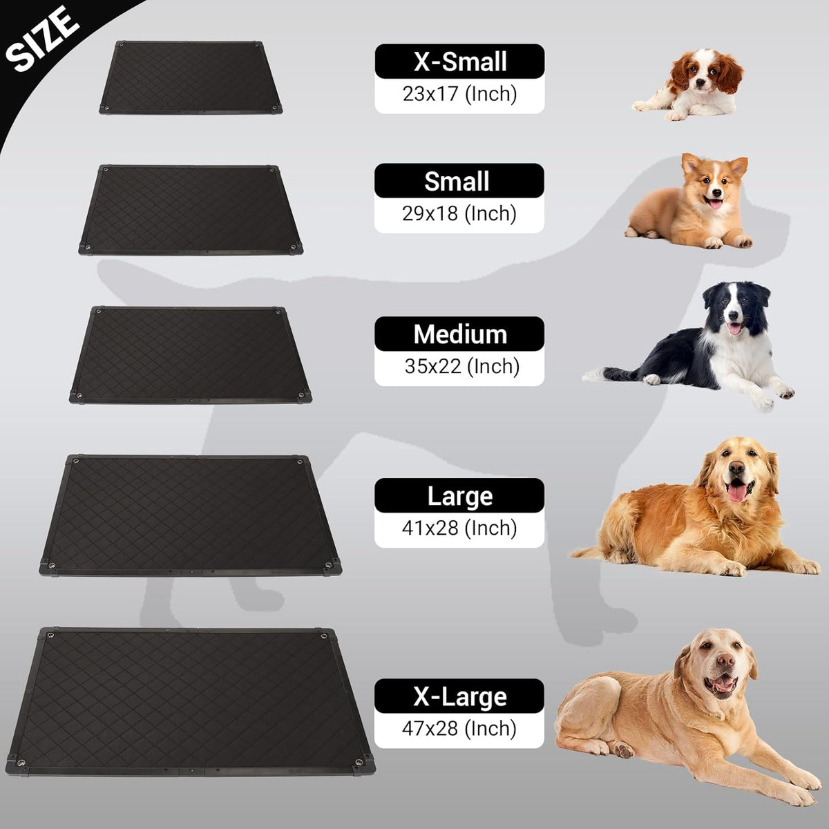 Grenty durable dog bed mat side profile detail