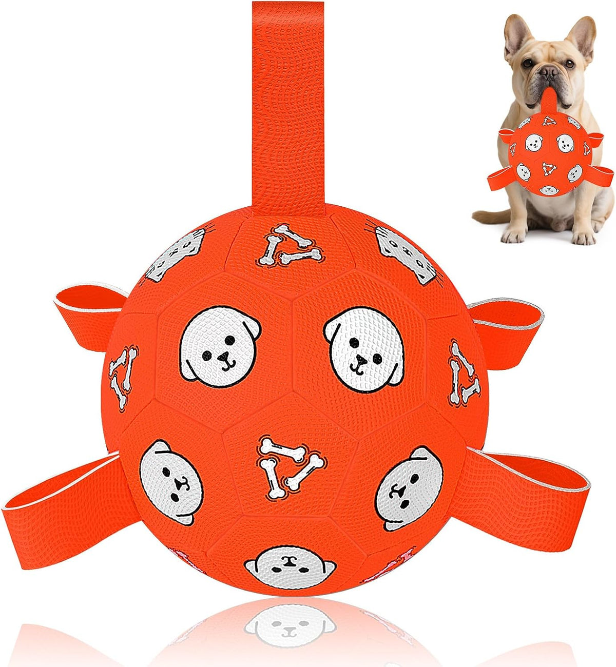Dog Soccer Ball with Straps - Durable Jolly Ball for Dogs, Large Soccer Ball for Dogs, Dog Toys for Medium Dogs, for Pet Birthday, Outdoor Indoor Play Training Exercise - Image 12
