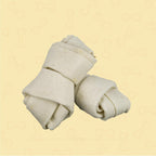 Close up of Better Belly two ingredient rawhide bones showing the texture for plaque reduction