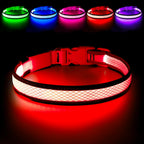 Flashseen LED Dog Collar, Light Up Dog Collar USB Rechargeable, Brightest Dog Lights for Night Walking, Adjustable Dog Collar Light for Dog Safety (Green, Large) - Image 9
