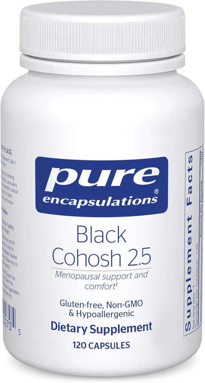 Pure Encapsulations Black Cohosh 2.5 front view bottle