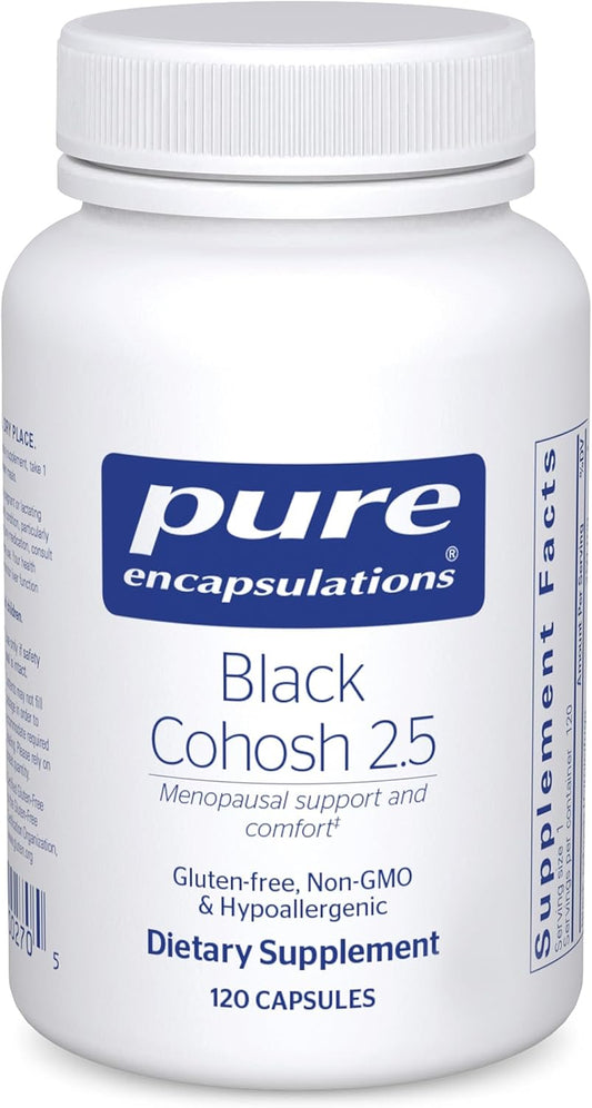 Pure Encapsulations Black Cohosh 2.5 front view bottle