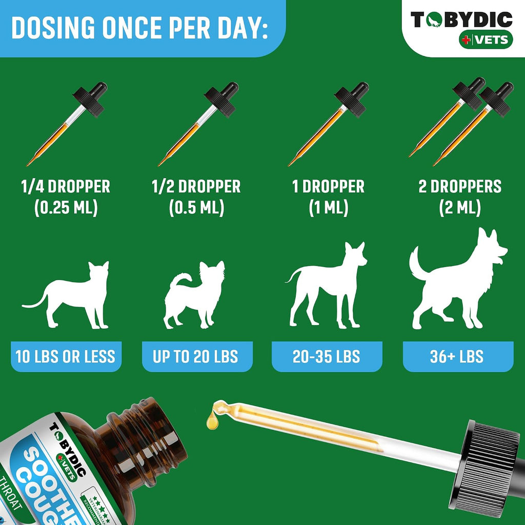 Authentic Tobydic respiratory and trachea comfort drops packaging highlighting the Made in USA seal.