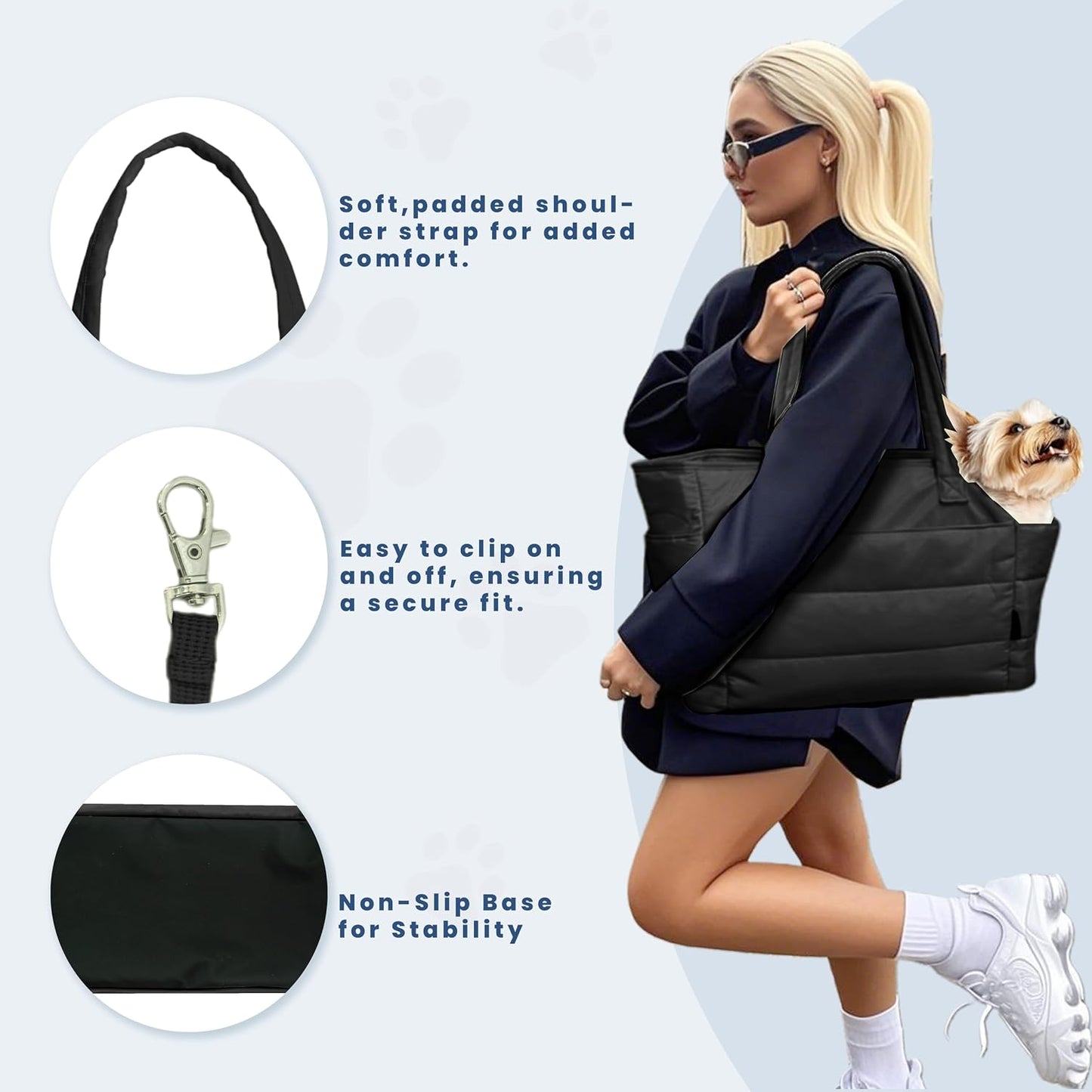 Straodtic dog carrier purse base pad and structural support