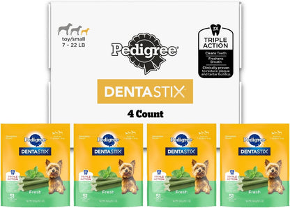 Pedigree Dentastix Dental Chews for Dogs, Small and Toy Breed Dog Treats, Fresh Flavor, 1.54 lb. Bag (102 Treats Total) - Image 11