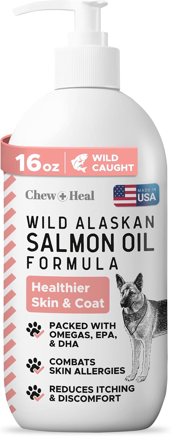 Wild Alaskan Salmon Fish Oil for Dogs - 32 oz. of Fish Oil Formula - Pump Cap Bottle - Contains Omega-3 and 6, Vitamin D, EPA, and DHA for Healthy Skin and Coat - Image 9