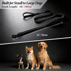 APAKBAK black dog training lead showing the thick fade resistant weave construction close up.