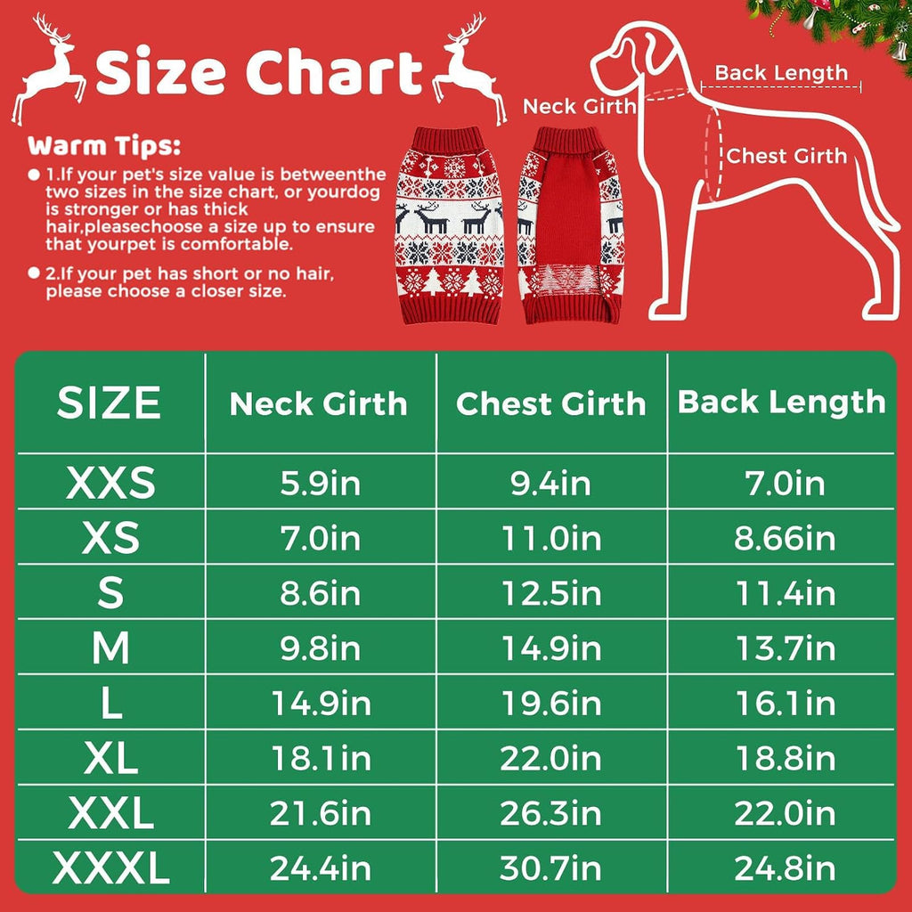 Detailed shot of the sleeveless design on the red holiday cat and dog sweater.