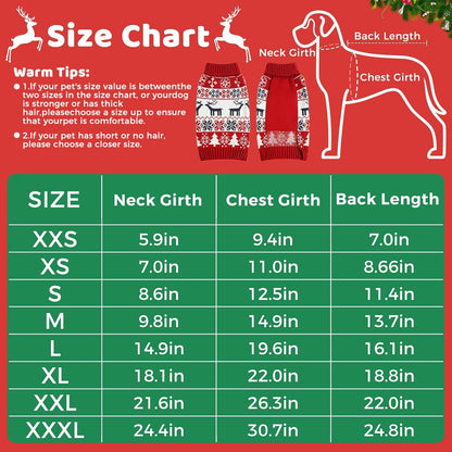 Detailed shot of the sleeveless design on the red holiday cat and dog sweater.