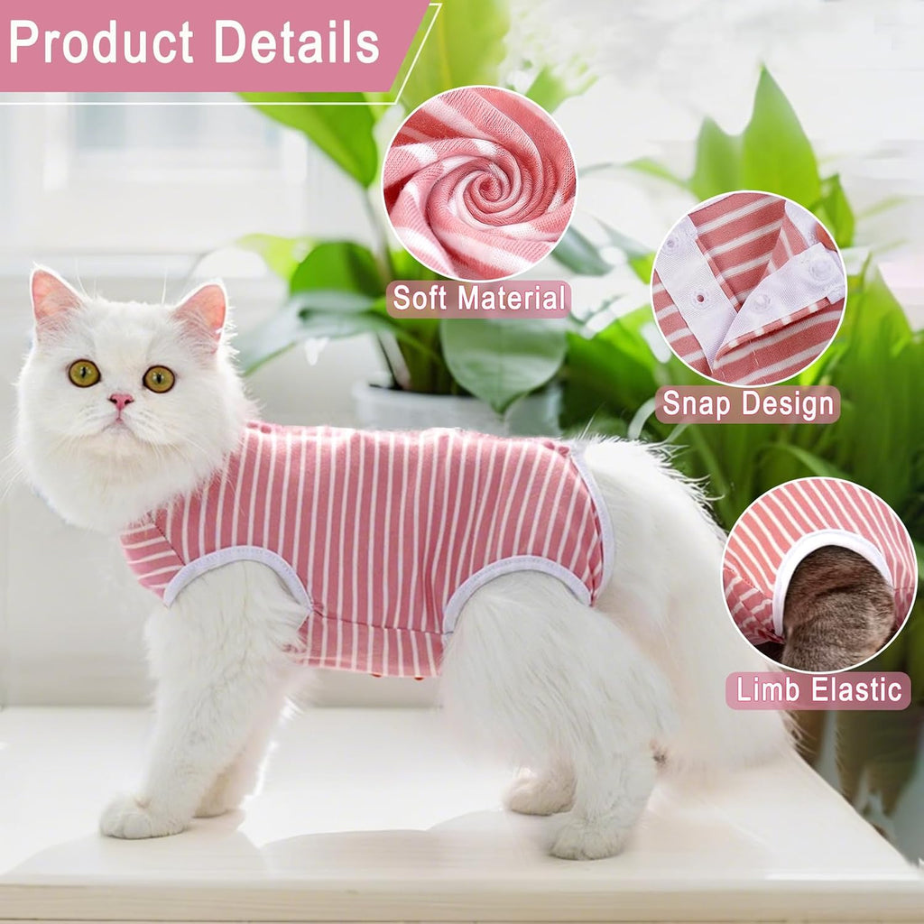 TIAGOBOO pet surgical recovery apparel showing elastic neckline details