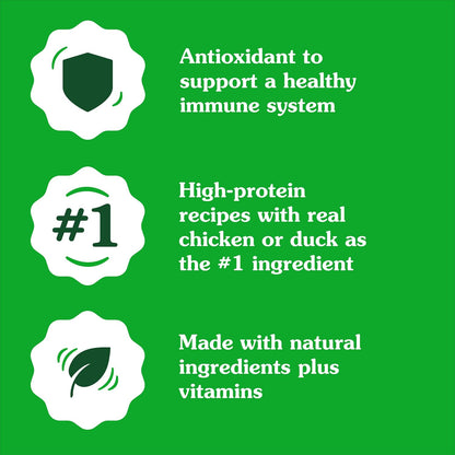 Greenies high protein wet mix in dog food tray with natural ingredients