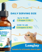 Persian cat grooming care supplement bottle close up view