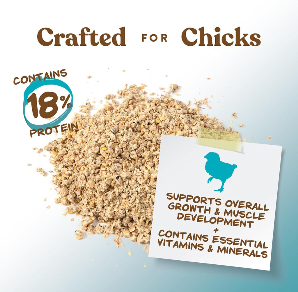 Nutritional label back view of Manna Pro chick feed