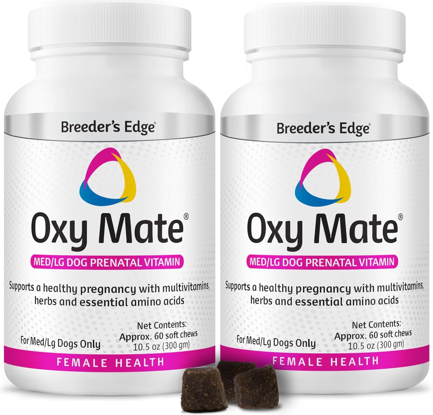 Breeder's Edge Oxy Mate Dog Prenatal Vitamins, Comprehensive Supplement for Pregnant Dogs and Cats Enriched with Essential Nutrients for Healthy Moms & Litters, Soft Chews - 60ct Medium & Large Dog - Image 11