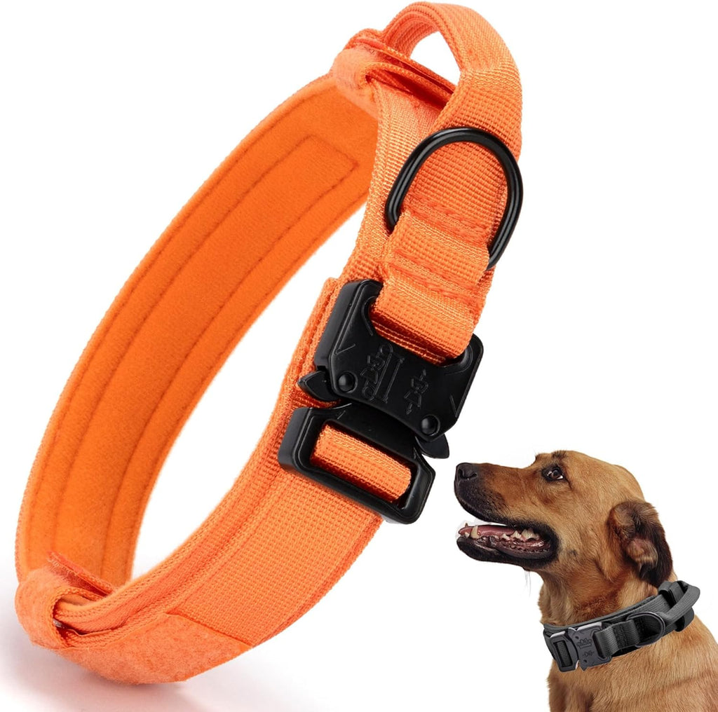 Tactical Dog Collar, Adjustable Military Training Nylon Dog Collar with Control Handle and Heavy Quick-Release Metal Buckle for Small Medium Large Dogs, Black L - Image 10