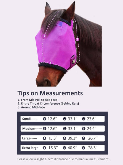 Fleece padded edge detail on Harrison Howard horse fly mask