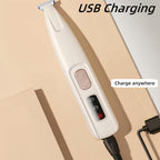 Waterproof cat hair clipper being rinsed under tap water for easy cleaning