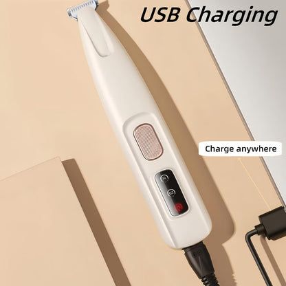 Waterproof cat hair clipper being rinsed under tap water for easy cleaning