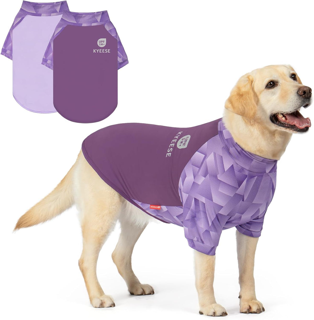 KYEESE 2Pack UV Protection Dog Shirt, UPF 50+ Cooling Dog T Shirts for Small Dogs Boy, Breathable Reflective Dogs Sun Shirts with Sleeves Summer Pet Clothes, Blue, M - Image 9