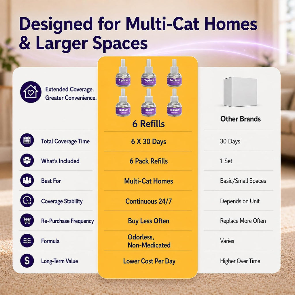 TopSum feline stress relief refills plugged into standard electrical outlet