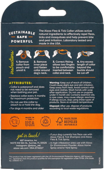 Alzoo natural dog collar on medium breed dog