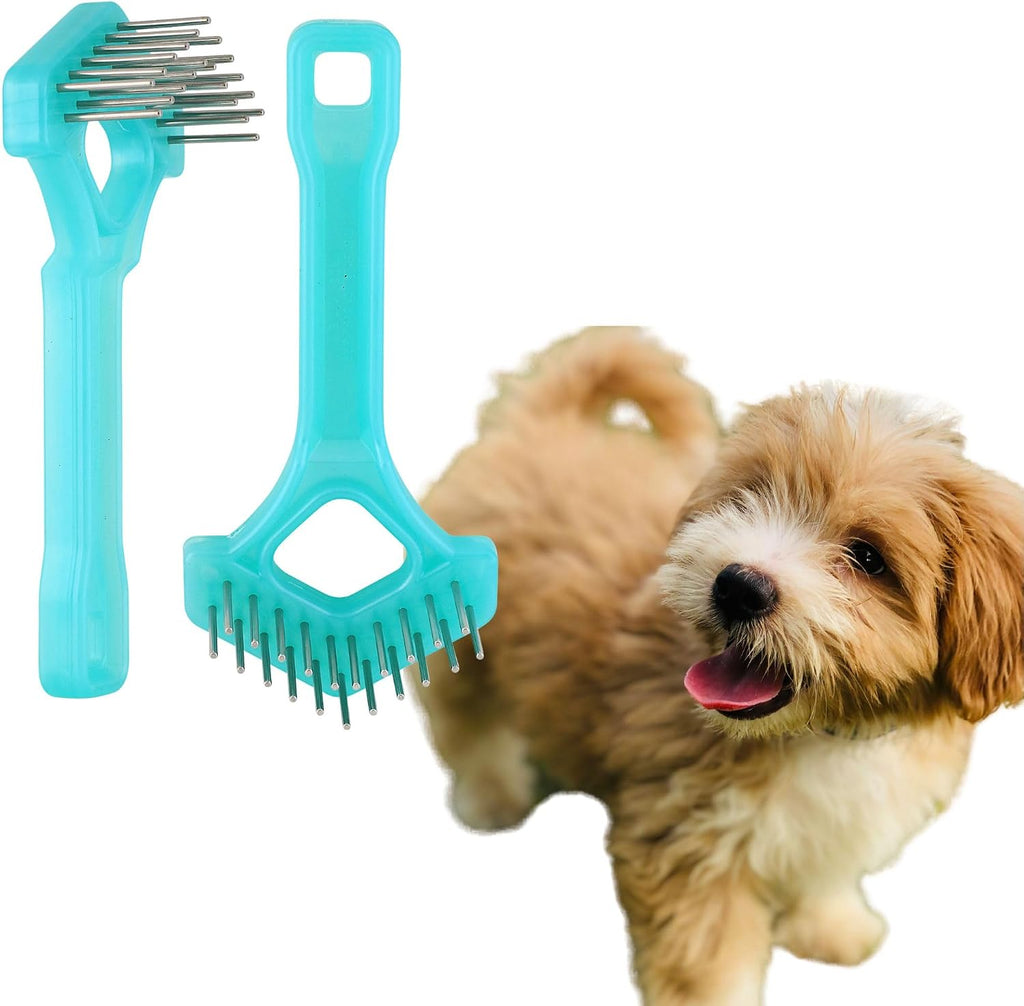 Untangler Mini-Rake V-Shaped grooming tool front view