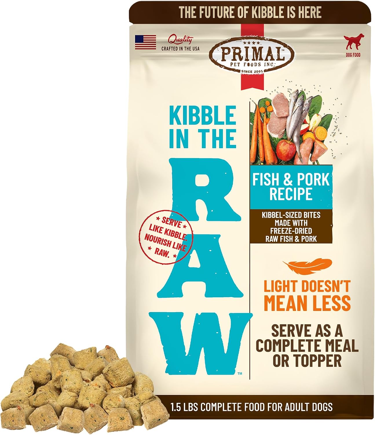Primal Kibble in The Raw, Freeze Dried Dog Food, Beef, Scoop & Serve, Made with Raw Protein, Whole Ingredient Nutrition, Crafted in The USA, Dry Dog Food 1.5 lb Bag - Image 10