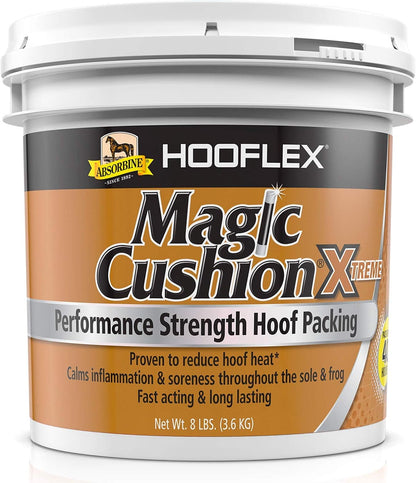 Absorbine Hooflex performance horse hoof packing showing application instructions on packaging