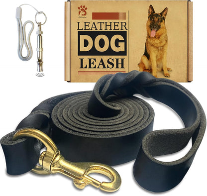 Leather Dog Leash 6ft x 3/4 inch,Strong Heavy Duty Genuine Leather Braided Dog Training Leash, Soft and Comfortable Leather Leash for Large Dogs, Medium Small Dogs (Brown, 6FT*3/4in) - Image 12