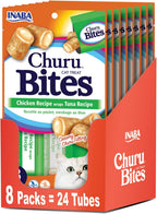 INABA Churu Bites for Cats, Soft/Chewy Baked Chicken Wrapped Churu Filled Cat Treats with Vitamin E, 0.35 Ounces per Tube, 24 Tubes Total (3 Tubes per Pack), Chicken Recipe - Image 13