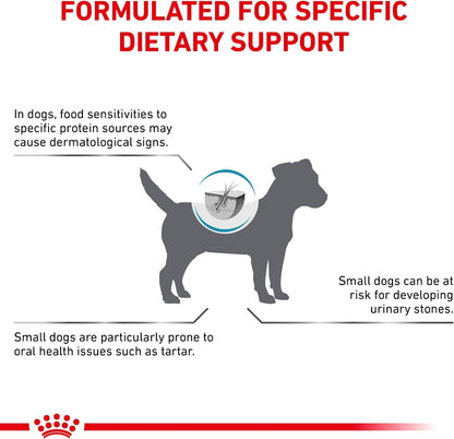 Prescription diet Royal Canin canine hydrolyzed protein small kibble food formula details
