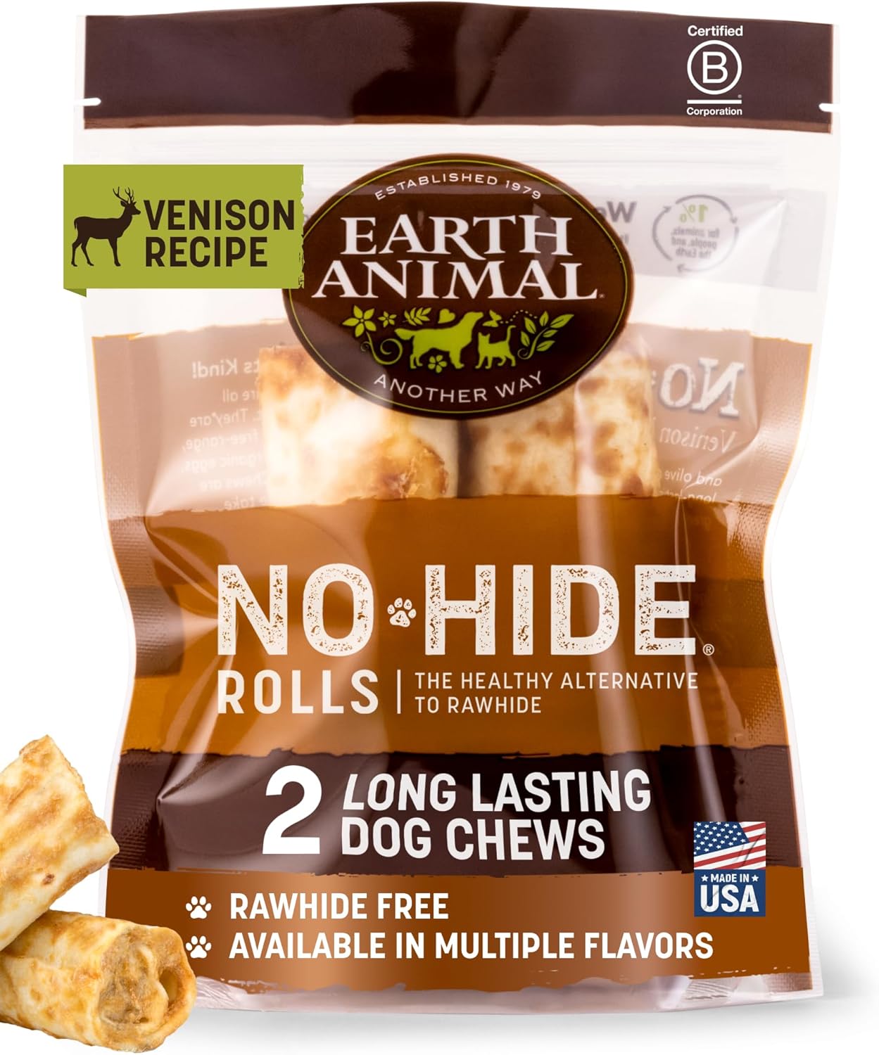Earth Animal No Hide Chews - Long Lasting Rawhide Free Small Dog Chews Rolls, Chicken - 6 Count - Image 9