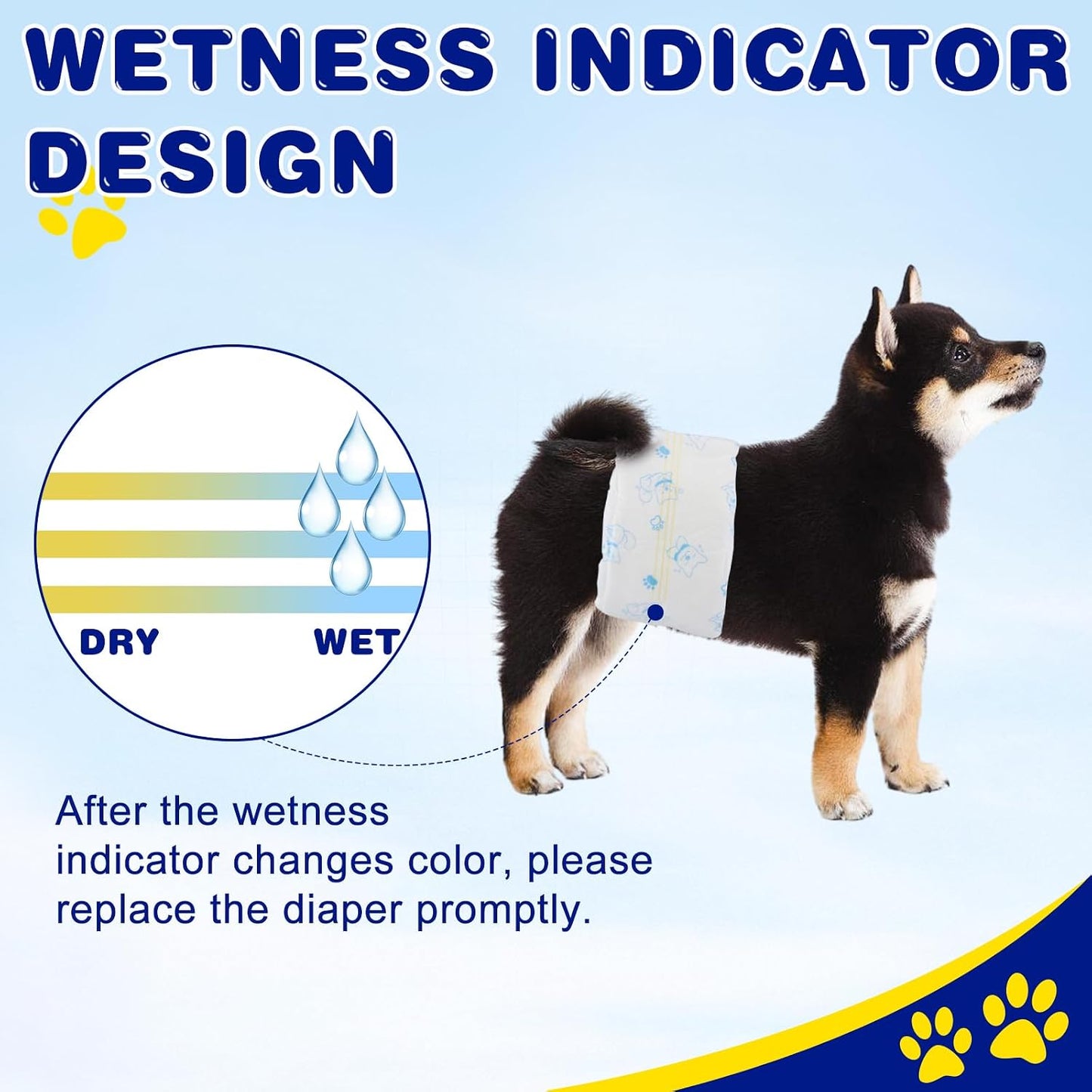 XPCARE male dog belly bands laid flat showing the secure hook and loop fastener tabs.