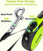 Pecute retractable leash showing length extension
