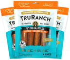 Close up view of the textured 6 inch bully collagen rolls
