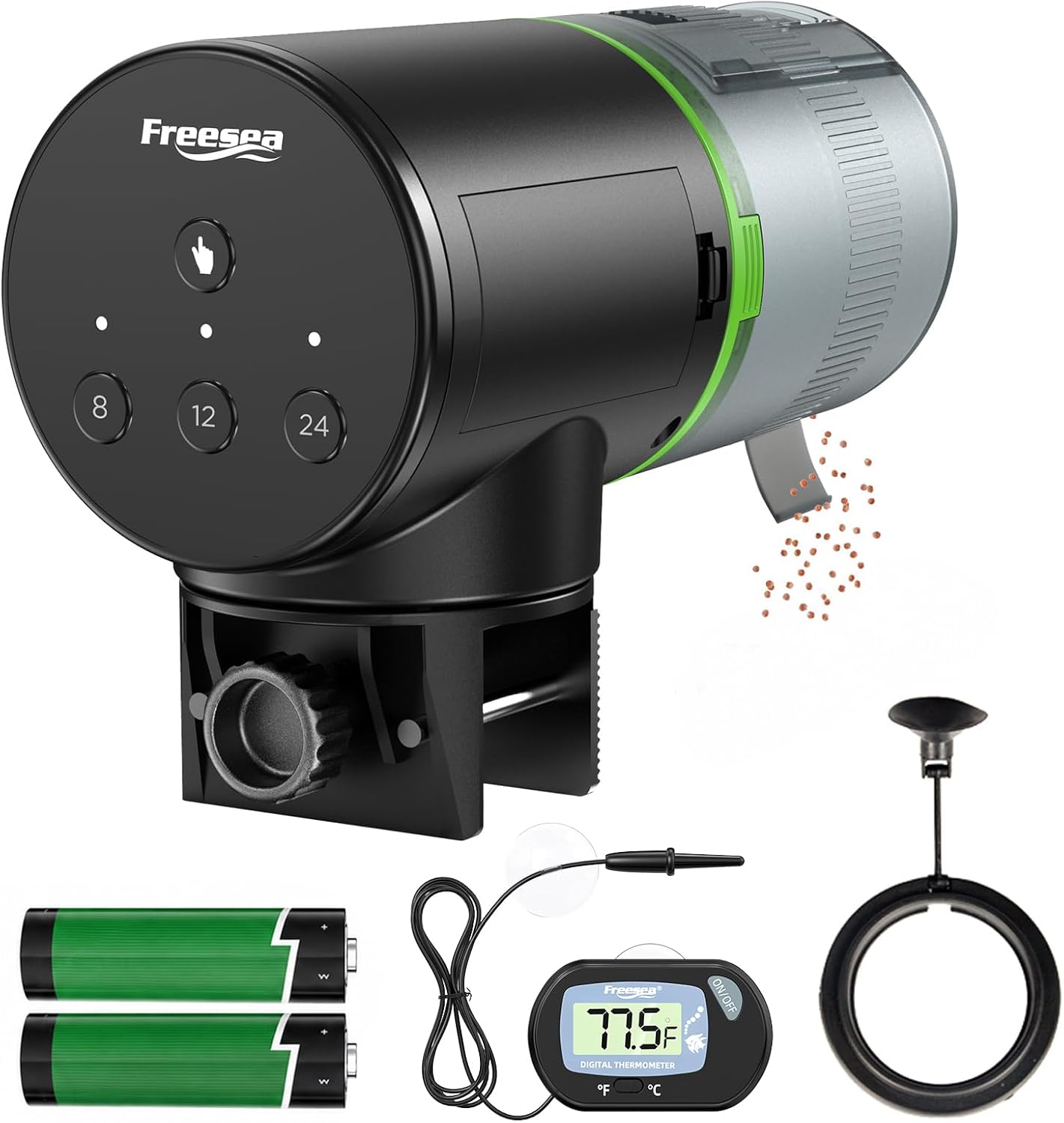 Freesea Automatic Fish Feeder for Aquarium: 3 Timers & One-Touch Easy Setup - 7-14 Day Supply with 200ML Food Dispenser - Worry-Free Vacation Feeding for Betta Turtle Tank - Image 11