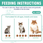 Wheat free and corn free hairball control treats for all cat breeds