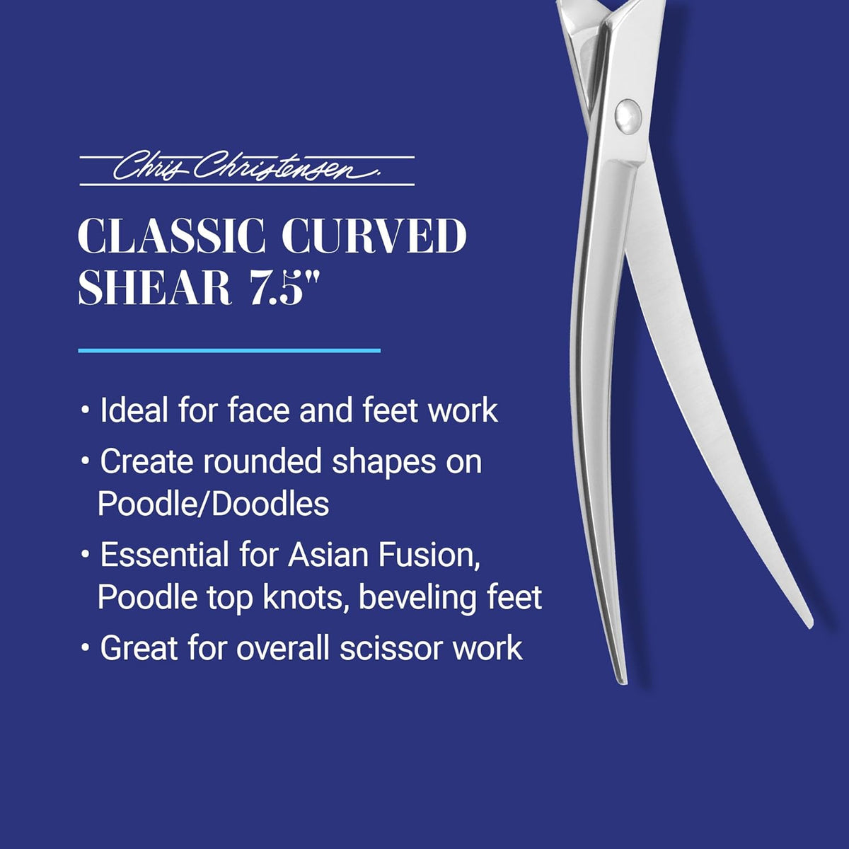 Chris Christensen thinning shear and chunky blender tool for pet coat texturizing