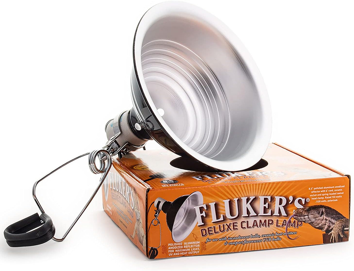 Fluker's Repta-Clamp Lamp, Heavy Duty Clamp Light For Reptile Tanks and Terrariums, UL/CUL Approved, Great for Reptile Basking, 150-Watt Maximum with Dimmable Switch, 8.5" - Image 10