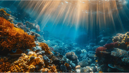 AWERT marine ecosystem style fish tank backdrop showing high definition print quality